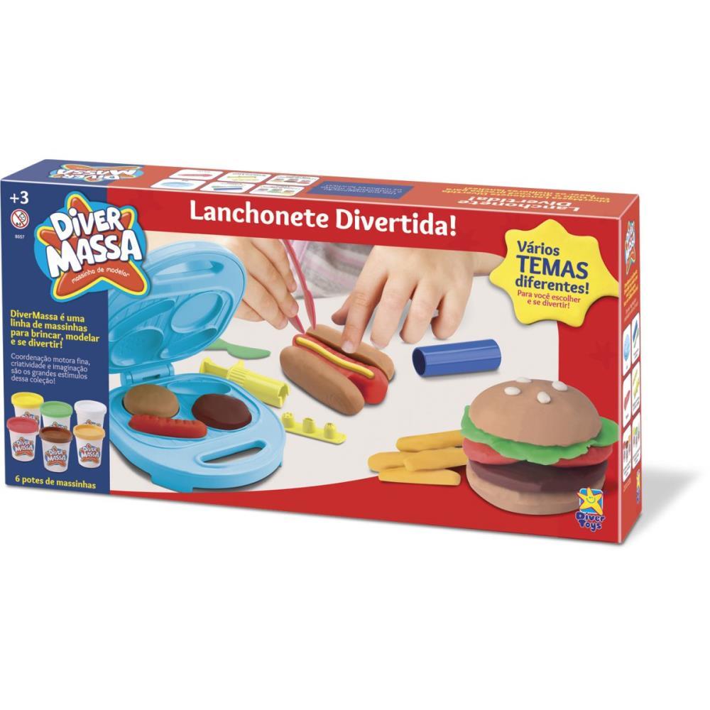MASSA PARA MODELAR CRIATIVA LANCHONETE DIVERTIDA C/ACESSOR DIVERTOYS UNIDADE