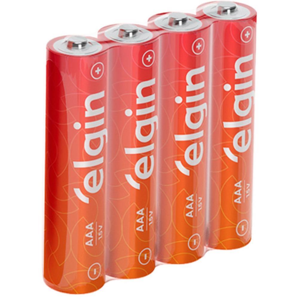PILHA ZINCO PALITO AAA RO3 ELGIN BL.C/04