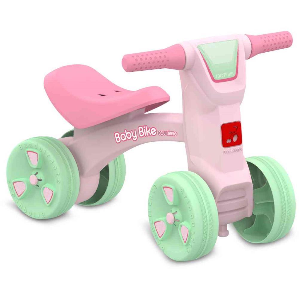 BICICLETA INFANTIL BABY BIKE EQUILIBRIO ROSA BANDEIRANTE UNIDADE
