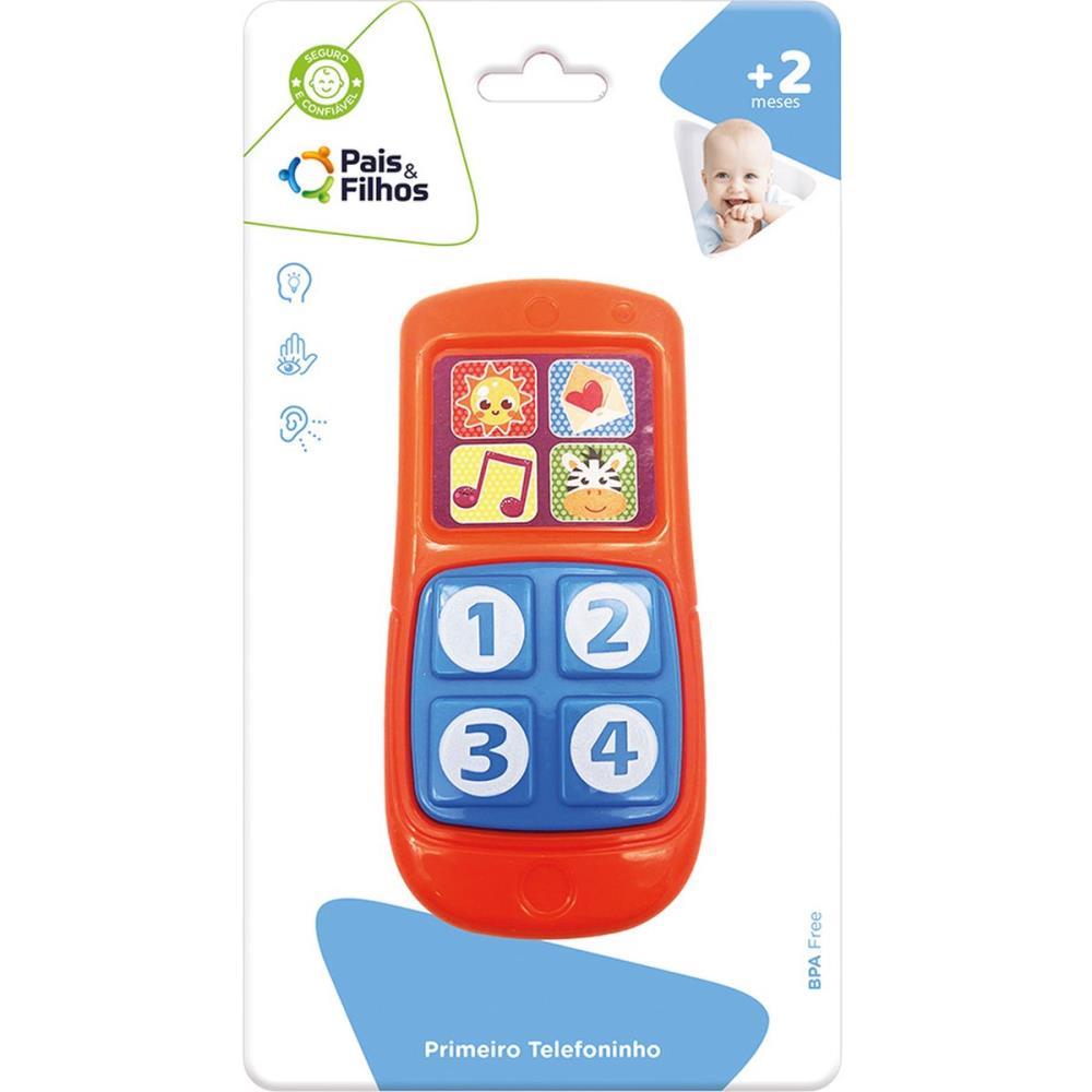 BRINQUEDO PARA BEBE PRIMEIRO TELEFONINHO C/SOM PAIS E FILHOS UNIDADE