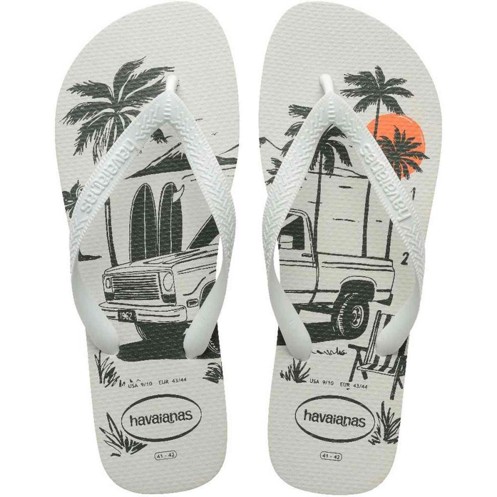 CHINELO HAVAIANAS MASCULINO ALOHA 41/2 BRANCO/VERDE HAVAIANAS PAR