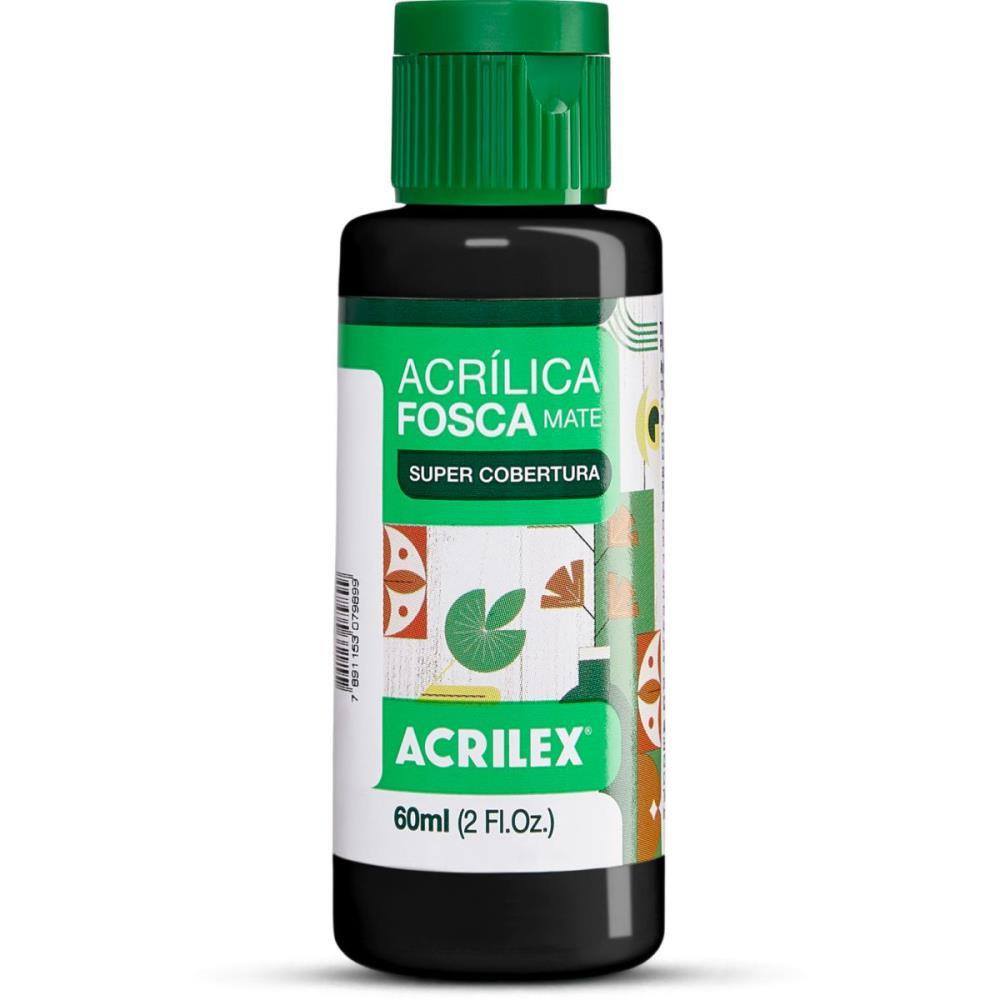 TINTA ACRILICA FOSCA 60ML PRETO ACRILEX PCT.C/03