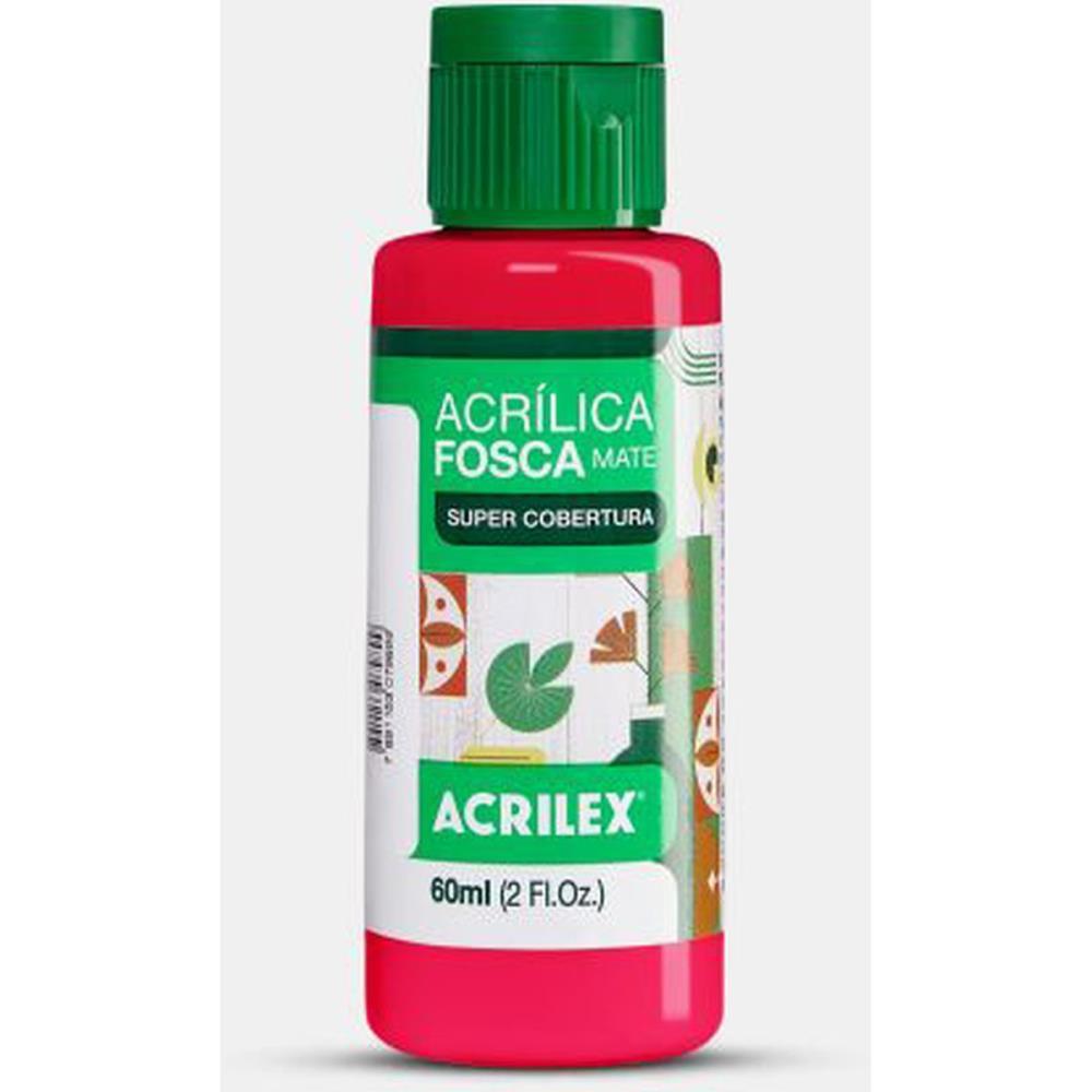 TINTA ACRILICA FOSCA 60ML VERMELHO FOGO ACRILEX PCT.C/03
