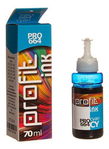TINTA COMPATÍVEL EPSON 664 CIANO PROFIT INK 70ML