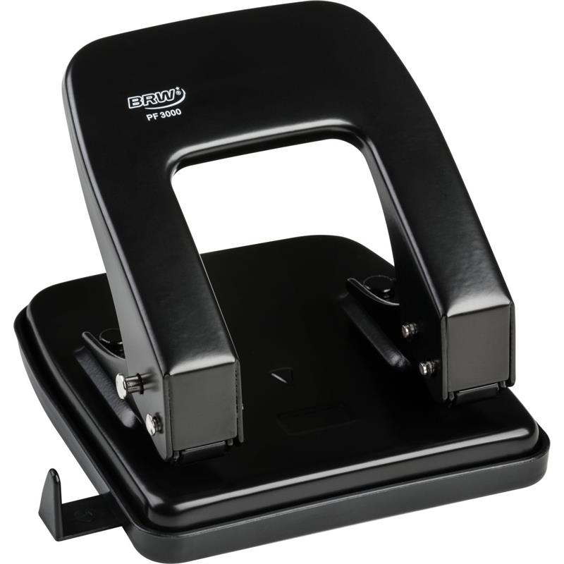 PERFURADOR DE PAPEL METAL 2 FUROS PARA 35 FLS. PRETO - BRW UNIDADE