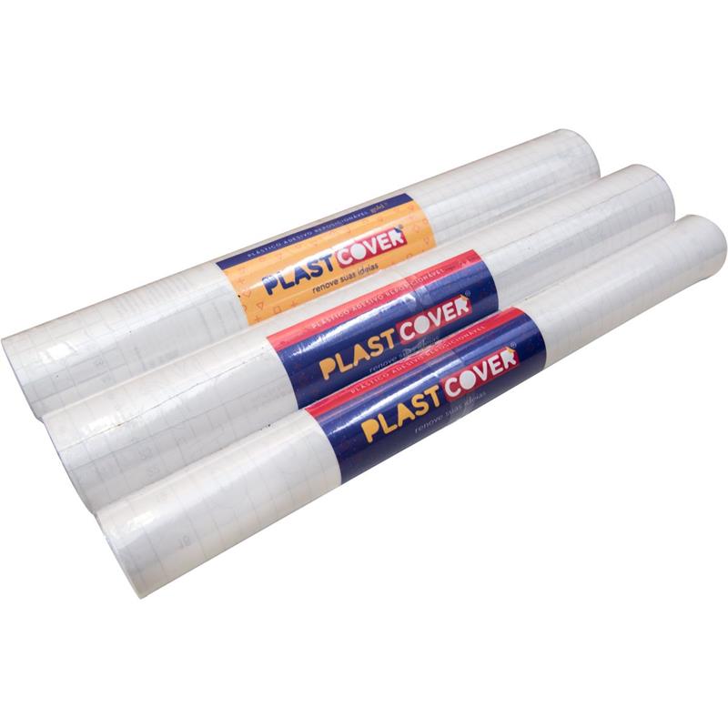 PLASTICO ADESIVO TRANSPARENTE 45CM X 10M 0,60 PLASTCOVER