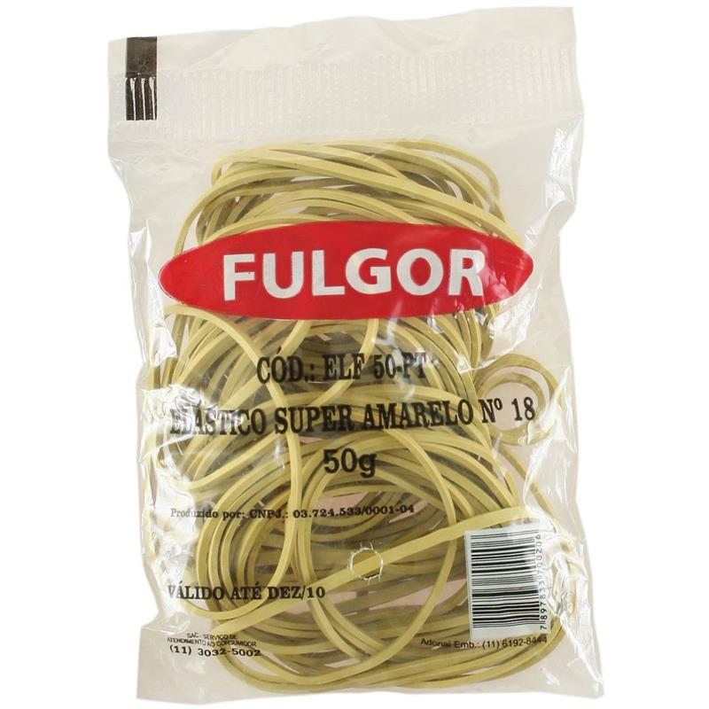ELASTICO AMARELO LATEX SUPER ESPECIAL N18 50GR FULGOR