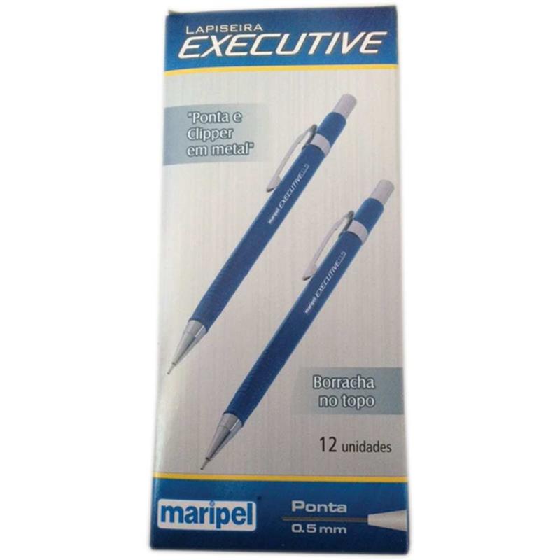 LAPISEIRA 0,5 MM EXECUTIVE METAL AZUL MARIPEL CX C/12