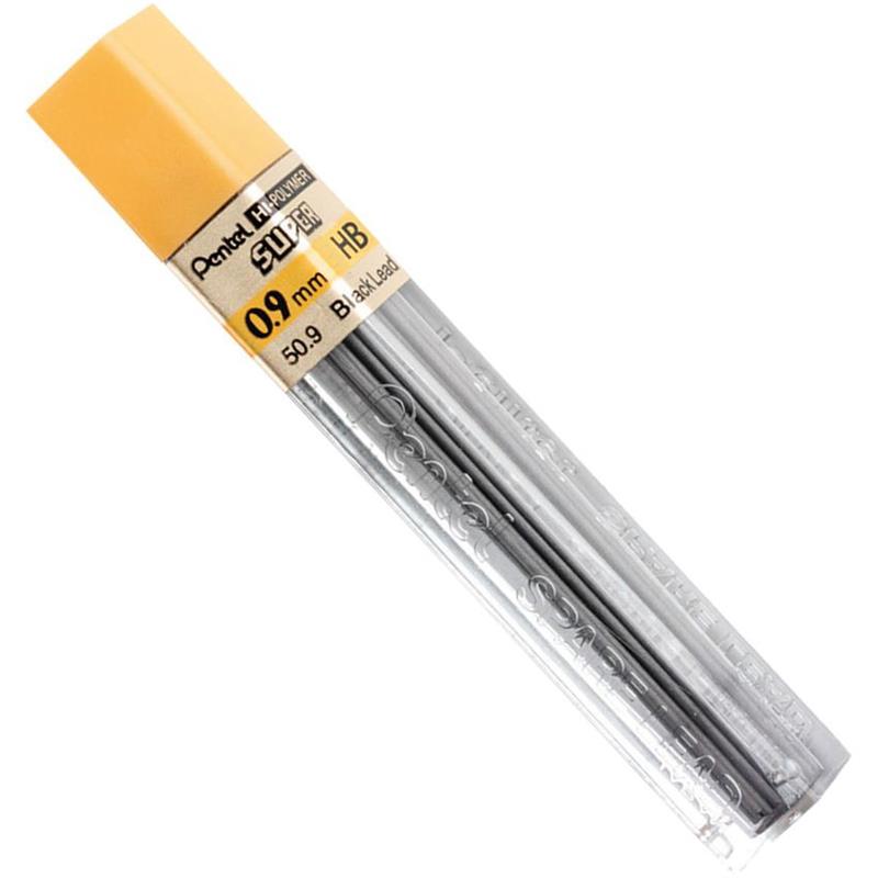 GRAFITE 0,9 MM B TUBO COM 12 MINAS - PENTEL CX.C/12