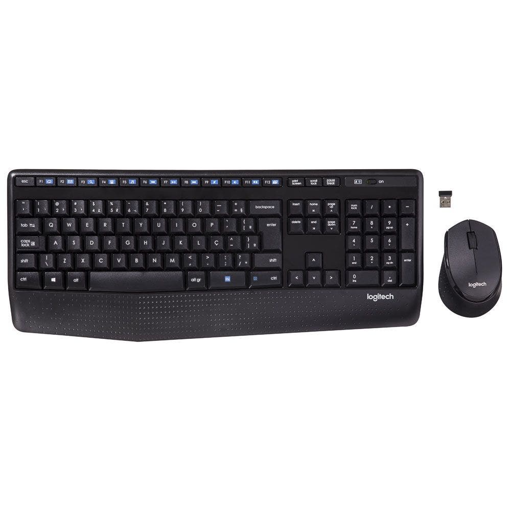 KIT MOUSE E TECLADO SEM FIO LOGITECH MK345 PRETO