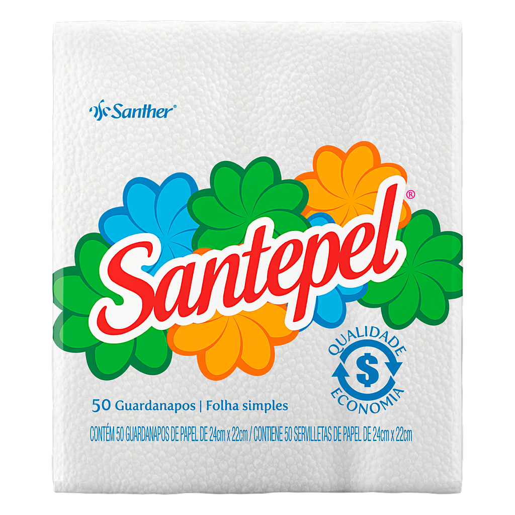 GUARDANAPO MESA 24X22 PACOTE 50 UNIDADES SANTEPEL