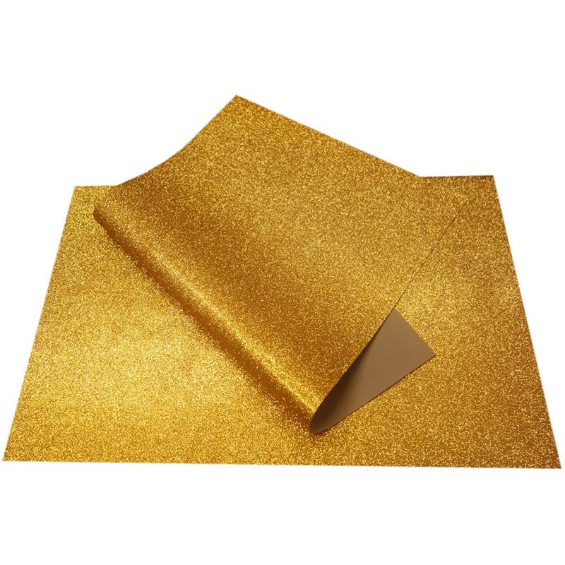 PLACA EM EVA COM GLITER 40 CM X 60 CM OURO VMP PCT C/5UN