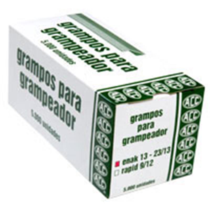 GRAMPO PARA GRAMPEADOR 23/13 GALVANIZADO C/5000UN ACC