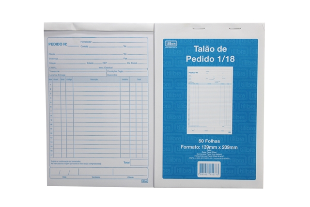 Talão De Pedido 1/18 50 X 1 Tilibra