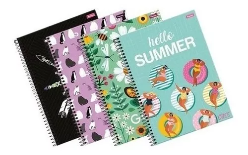 CADERNO 1X1 CAPA DURA CLIFF FEMININO 80 FLS FORONI