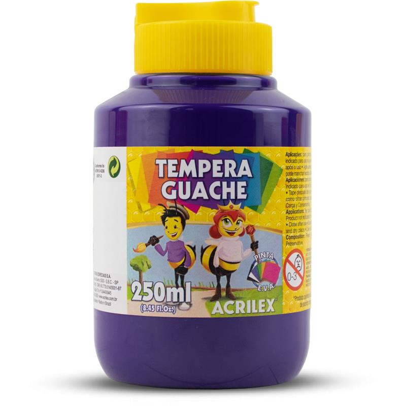 TINTA GUACHE 250 ML (VIOLETA) - ACRILEX PCT.C/03