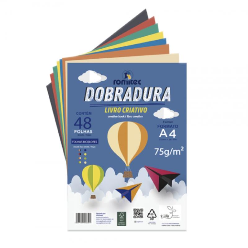 LIVRO DE ATIVIDADES CRIATIVO DOBRADURA 75 G 48 FLS. - ROMITEC UNIDADE