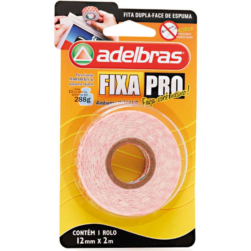 FITA DUPLA FACE FIXA PRO ESPUMA 12MMX2M ADELBRAS UNIDADE