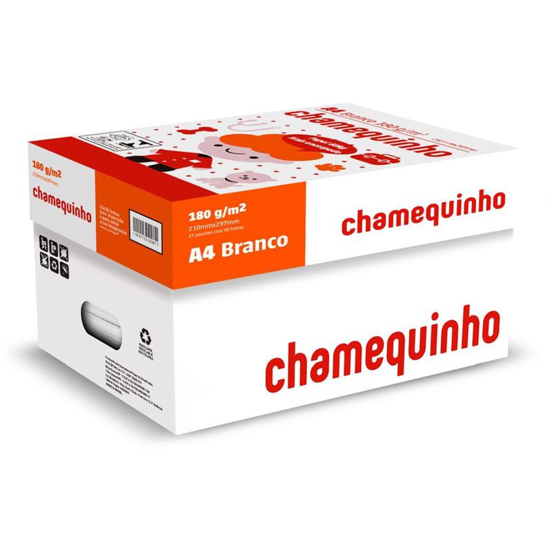 PAPEL SULFITE A4 CHAMEQUINHO 60 KG 180 G BRANCO - CHAMEX PCT.C/50