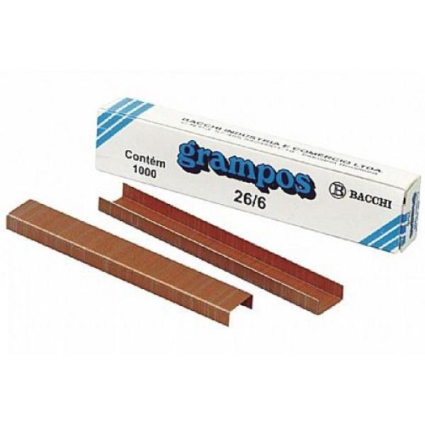 Grampo 26/6 Com 1000Und Bacchi Cobreado