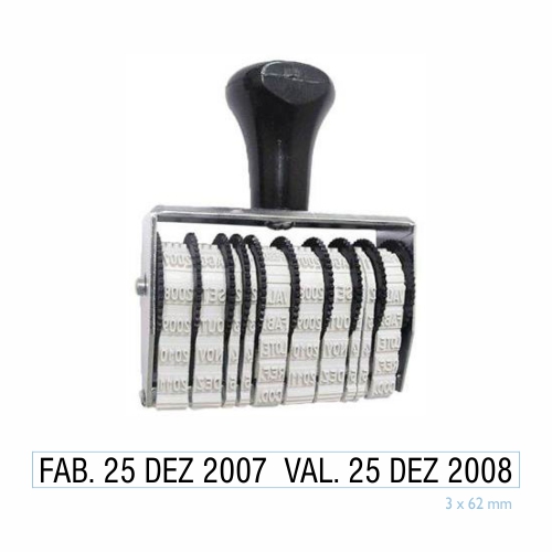 DATADOR DUPLO LINEAR 3MM DATA KANJI COM VAL/FAB