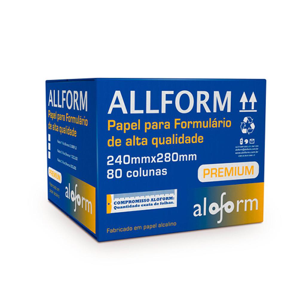 FORMULARIO CONTINUO ALOFORM 80 COLUNAS- 2 VIAS - C/1000 FOLHAS