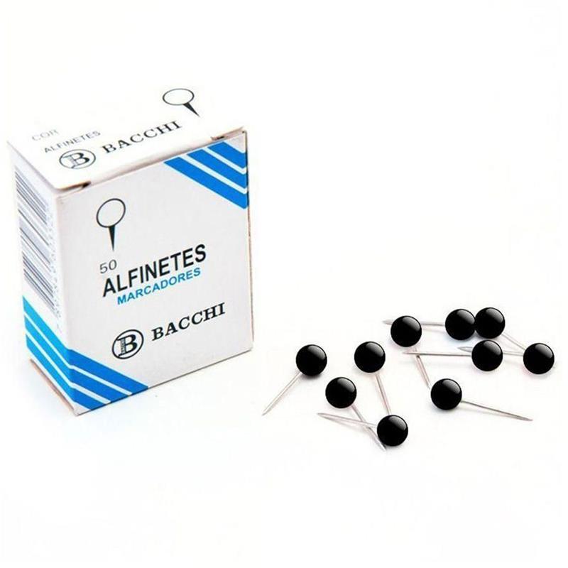 ALFINETE MAPA PRETO CX.C/50PCS