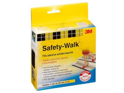 FITA ADESIVA ANTIDERRAPANTE 3M 50MM X 5M PRETA