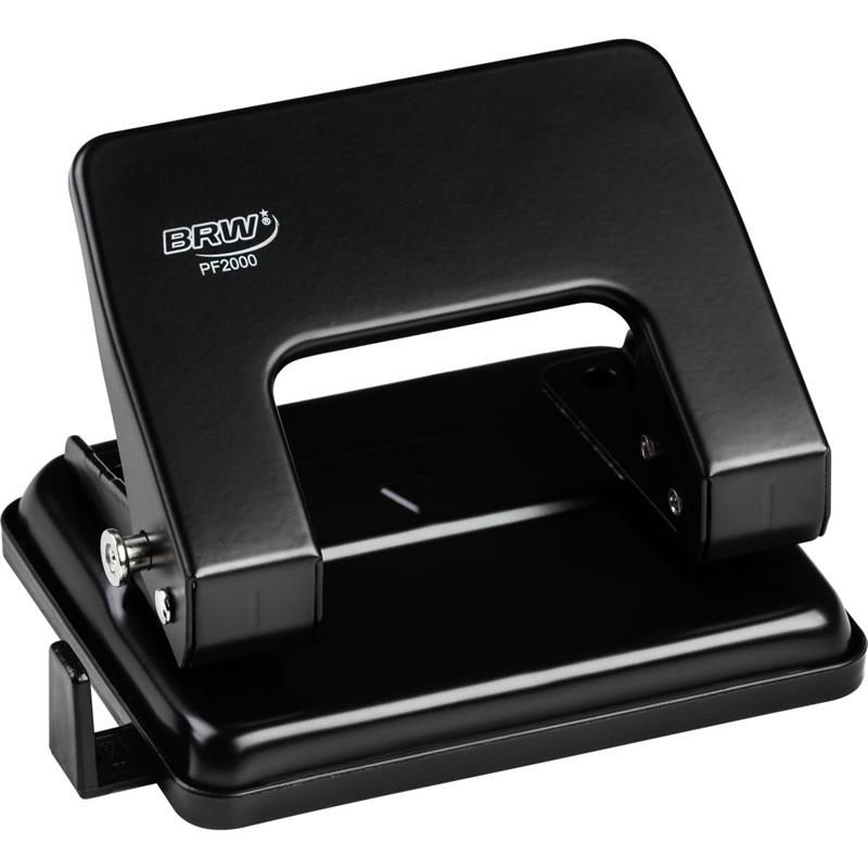 PERFURADOR DE PAPEL METAL 2 FUROS PARA 20 FLS. PRETO - BRW UNIDADE