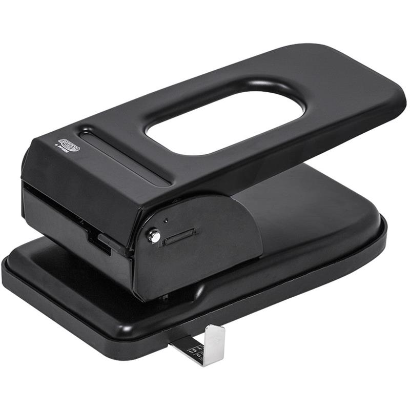 PERFURADOR DE PAPEL METAL 2 FUROS PARA 60 FLS. PRETO - BRW UNIDADE