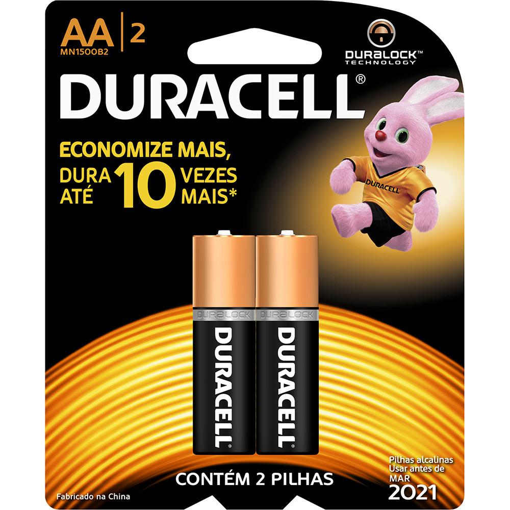 Pilha Aa (Peq) Alcalina Duracell C/2 Und