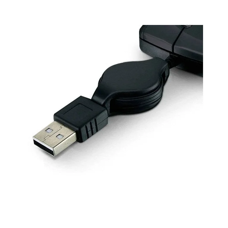 MOUSE RETRÁTIL USB MULTILASER PRETO MO205