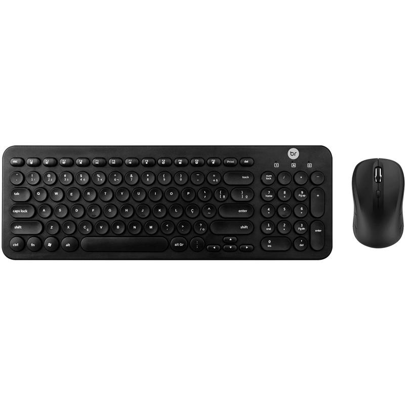 KIT PERIFÉRICOS TECLADO MULTIMIDIA E MOUSE PRETO - BRIGHT KIT