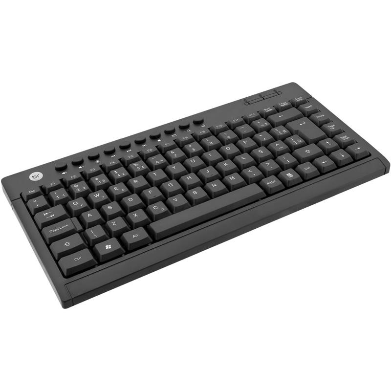 TECLADO MINI USB CABO 1,3 M PRETO - BRIGHT UNIDADE