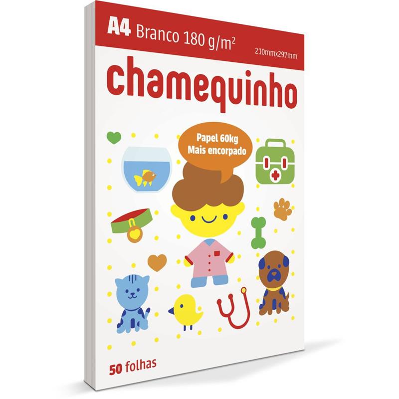 PAPEL SULFITE A4 CHAMEQUINHO 60 KG 180 G BRANCO - CHAMEX PCT.C/50
