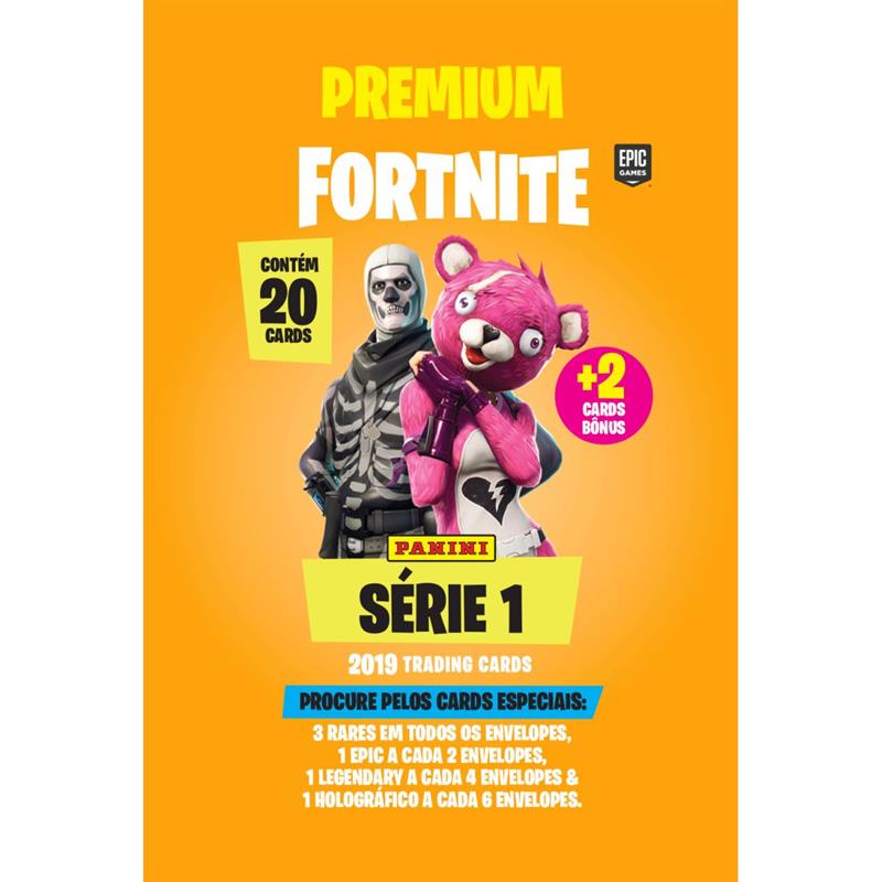JOGO DE CARTAS FORTNITE PREMIUM ENVELOPE COM 20 + 2 CARDS - PANINI UNIDADE