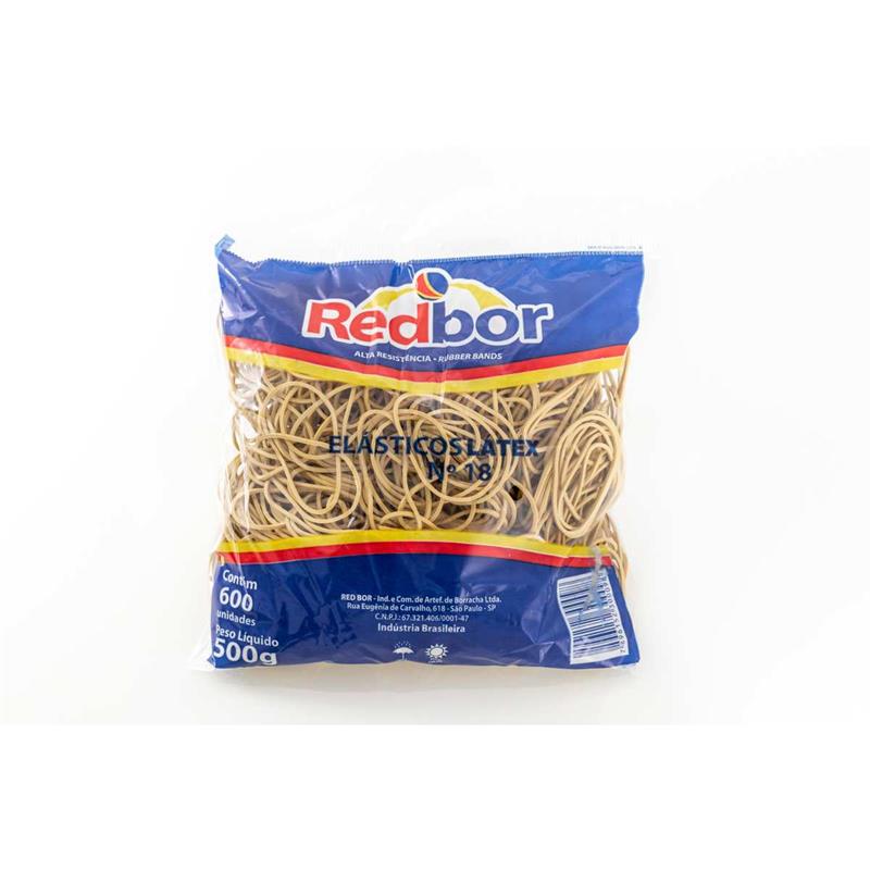 ELASTICO LATEX 500G N.18 - RED BOR UNIDADE
