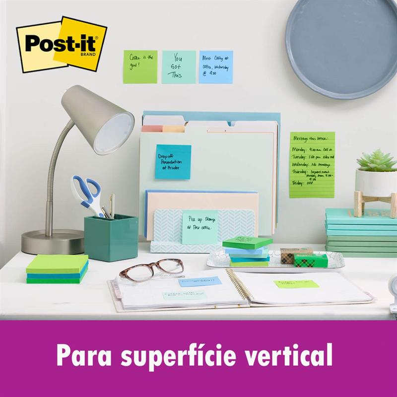 BLOCO DE RECADO POST-IT COLEÇÃO OASIS 76 MM X 76 MM - 3M PCT.C/03
