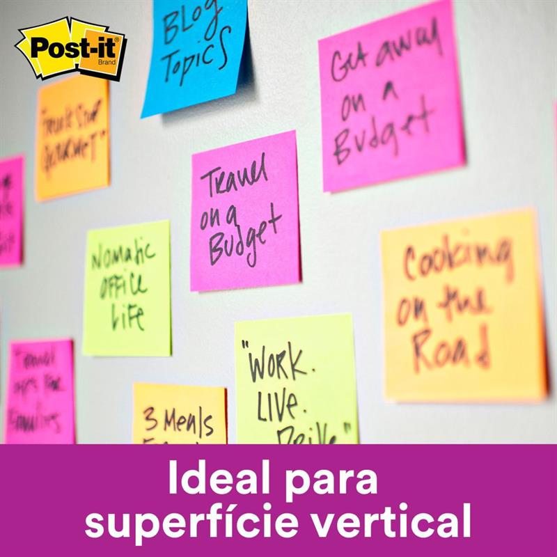 BLOCO DE RECADO POST-IT COM 45 FOLHAS 76 X 76 MM (AZUL) - 3M UNIDADE