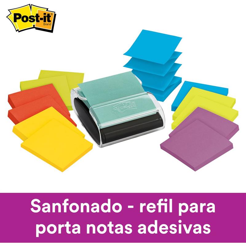 BLOCO DE RECADO POST-IT REFIL PARA POP UP COM 90 FOLHAS 76 X 76 MM (ROSA) - 3M UNIDADE