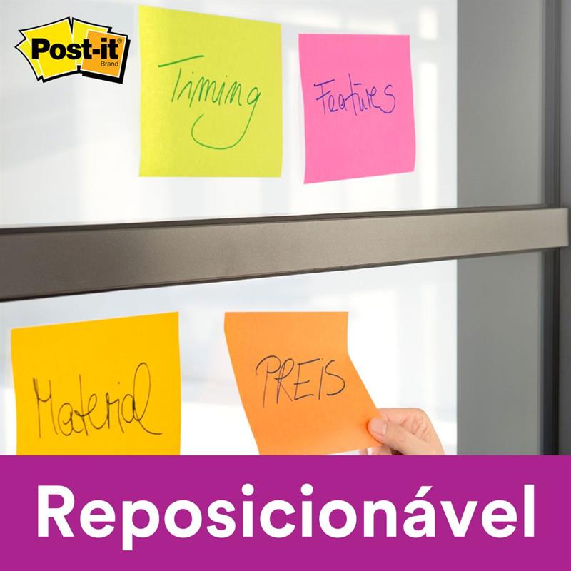 BLOCO DE RECADO POST-IT REFIL PARA POP UP COM 90 FOLHAS 76 X 76 MM (VERDE) - 3M UNIDADE
