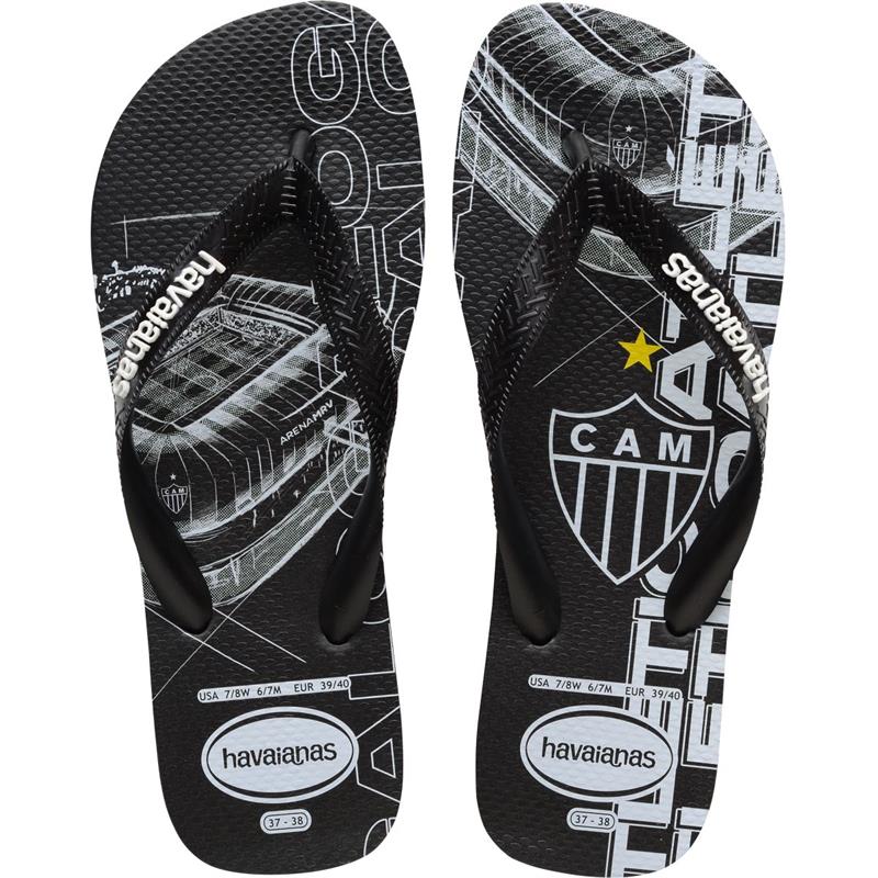 CHINELO HAVAIANAS LICENCIADO TOP ATLÉTICO MG 35/6 PRETO - HAVAIANAS PAR