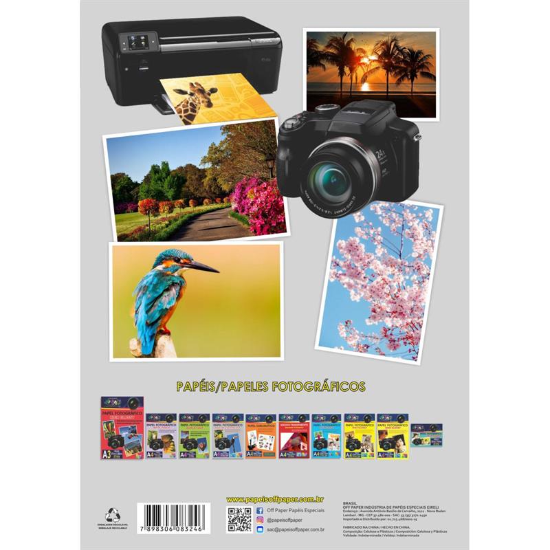 PAPEL FOTOGRÁFICO INKJET A4 HIGH ADESIVO 130 G - OFF PAPER PCT.C/50