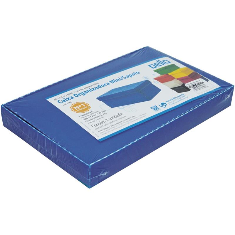 CAIXA ORGANIZADORA TOP LINE SAPATO 28X17X12CM.AZ - DELLO UNIDADE