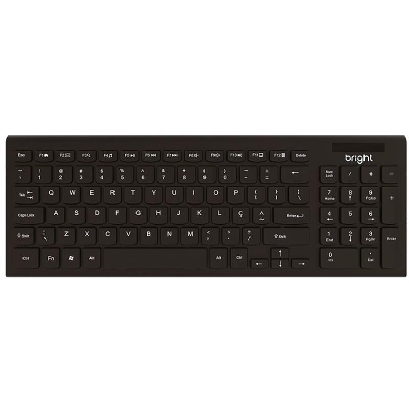 KIT PERIFÉRICO OFFICE SLIM TECLADO + MOUSE SEM FIO - BRIGHT UNIDADE