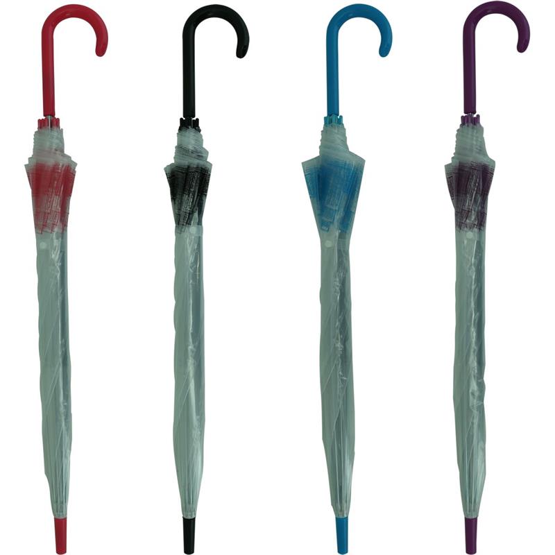 GUARDA-CHUVA TRANSPARENTE GOTAS 82 CM (SORTIDO) - YANGZI UNIDADE