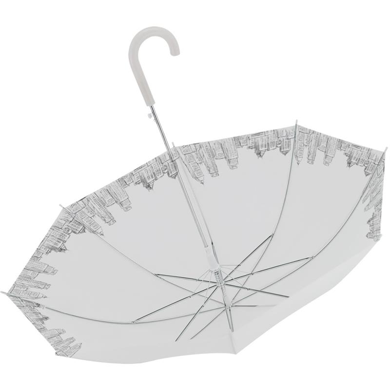 GUARDA-CHUVA TRANSPARENTE GOTAS 82 CM (SORTIDO) - YANGZI UNIDADE