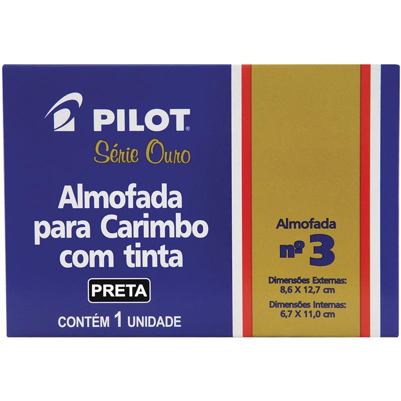 ALMOFADA PARA CARIMBO (N° 3) PRETA - PILOT UNIDADE