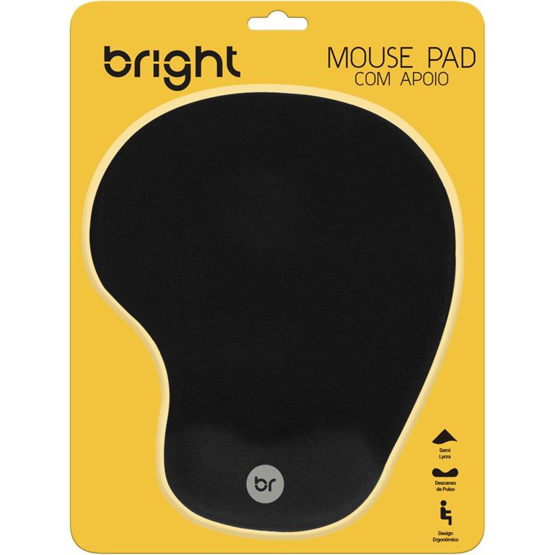 MOUSE PAD GEL PRETO - BRIGHT UNIDADE