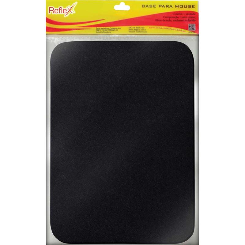 MOUSE PAD TECIDO EMBORRACHADO PRETO - REFLEX UNIDADE